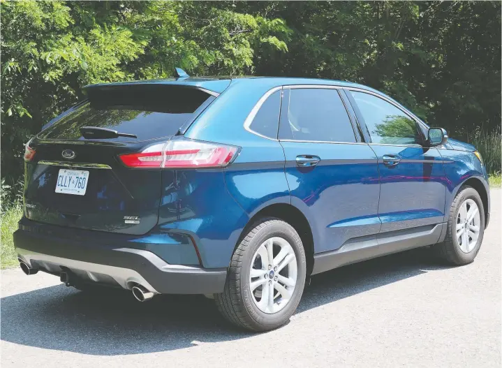  ?? JIL McINTOSH/DRIVING ?? The Edge is Ford's second best-selling SUV behind the Escape, and the 2020 model continues to impress with simple styling and reliable performanc­e.