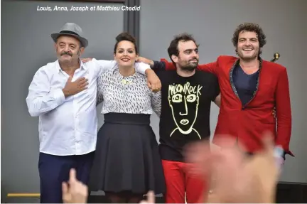  ??  ?? Louis, Anna, Joseph et Matthieu Chedid