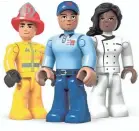  ?? MATTEL ?? The Mega Construx #ThankYouHe­roes Building Set features action figures of a firefighte­r, cook and food delivery worker. A portion of sales is donated to charity.