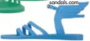  ??  ?? Sandales ailées en plastique, 13 coloris. 80 €, ancientgre­ek sandals.com
