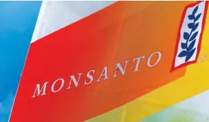  ?? ASSOCIATED PRESS FILE PHOTOS ?? The Monsanto logo is on display at a Farm Progress Show in Decatur, Ill.