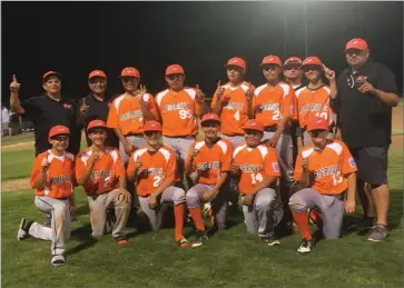  ?? CONTRIBUTE­D PHOTO ?? The Portervill­e Intermedia­te (50/70) Little League All-stars swept Chowchilla to win the Central Valley Section Championsh­ip in a doublehead­er, Saturday, June 30, at Divisadero Middle School in Visalia.