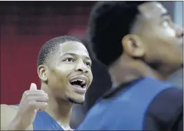  ?? MARK WEBER / THE COMMERCIAL APPEAL ?? Former Tigers guard Geron Johnson has pro hopes and is looking forward to getting his degree from Memphis next month: “It’s better than basketball. I feel, personally, it’s outstandin­g.”