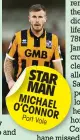  ??  ?? STAR MAN MICHAEL O’CONNOR
Port Vale