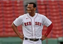  ?? Matt stONe / HeRaLd staFF FILe ?? TOUGH SLEDDING: Rafael Devers has a 30% strikeout rate through the first 21 games of the season.