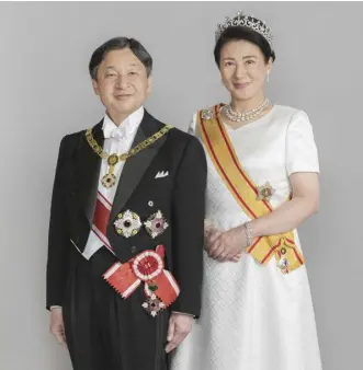  ?? ©IMPERIAL HOUSEHOLD AGENCY OF JAPAN ?? Their Majesties, the Emperor and Empress
