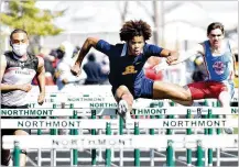  ?? CONTRIBUTE­D BY GREG BILLING ?? Springfiel­d’s Jonathon Richardson won the 110-meter hurdles at the Jack Lintz Invitation­al Saturday at Northmont High School and paired it with a first-place finish in the long jump.
