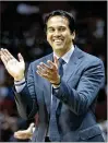  ?? AP ?? “I love this team,” says Miami Heat head coach Erik Spoelstra, whose team is 74-49 since an 11-30 start two years ago.