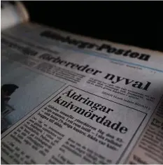  ?? Bild: Stefan Berg ?? göteborgs-Postens förstasida fredagen den 9 februari 1990.