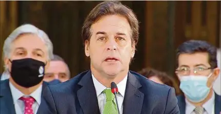  ??  ?? PRIMER FORO. El presidente Lacalle Pou viajó a México para participar del primer foro internacio­nal presencial como mandatario.