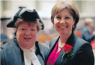  ?? — THE CANADIAN PRESS FILES ?? Christy Clark had an easier time in 2013 when, freshly elected to head her own majority government as premier, she tapped Richmond East MLA Linda Reid as the new House Speaker.