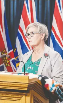  ?? DON CRAIG / GOVERNMENT OF B.C. ?? Mary Ellen Turpel-Lafond offers 24 recommenda­tions in her review into racism in B.C.'s health care system.