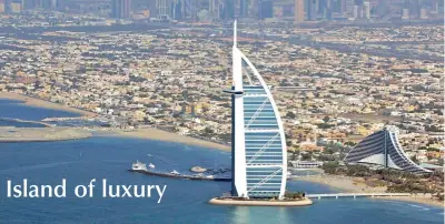  ?? PICTURE: AP ?? AN AERIAL view of Burj Al Arab, the luxury hotel, centre, in Dubai, United Arab Emirates. If you don’t have a spare $15 000 (R213 000) or so to spend on a night in a royal suite at the luxury hotel, there is now an online tour that offers a free...