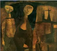  ??  ?? Dreamers, 1950, by Ram Kumar.