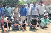  ?? HT PHOTO ?? The accused in police custody in Karnal on Sunday.