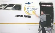  ?? CHRISTINNE MUSCHI / REUTERS FILES ?? Francis Masse polishes Bombardier's Global 7500, which has allowed the company to carve out a growing niche
in the highly profitable private-jet segment.