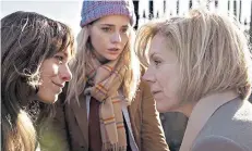  ??  ?? Kindred spirits: Stevenson feels a connection with the next generation, including co-stars in, left, the film Let Me Go and, below, the play Wings, which opens today