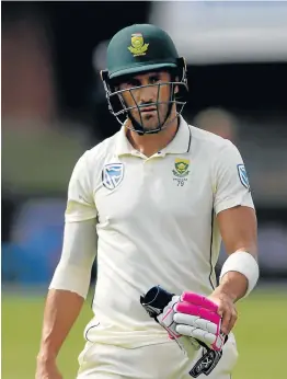  ?? Picture: GALLO IMAGES/ ASHLEY VLOTMAN ?? SHOCK LOSS: A dejected South Africa captain Faf du Plessis walks off the field after scoring 50 in South Africa’s second innings against Sri Lanka at St George's Park, Port Elizabeth.