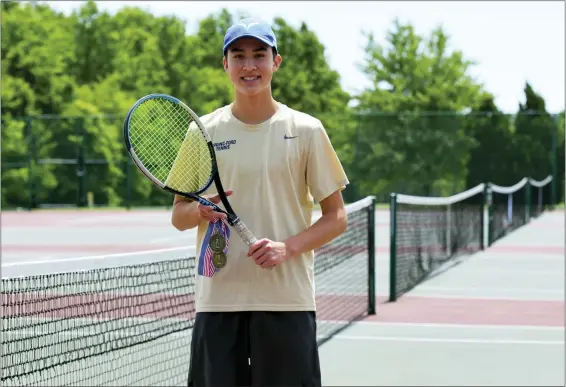  ?? AUSTIN HERTZOG - MEDIANEWS GROUP ?? Spring-Ford’s Cameron Moore, the 2022Mercur­y All-Area Boys’ Tennis Player of the Year.