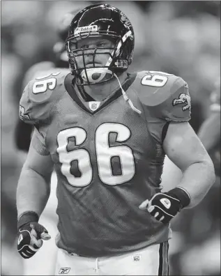  ?? Getty Images files ?? Tecumseh native Brett Romberg plied his trade in the trenches with the Jacksonvil­le Jaguars,
Los Angeles Rams and Atlanta Falcons, playing in 44 games during his NFL career.