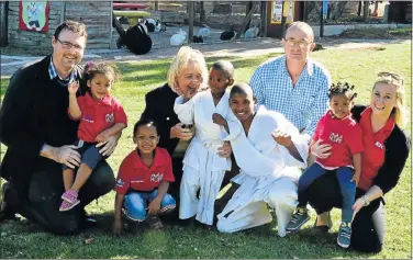  ?? Picture: EUGENE COETZEE ?? FARM FUN: Getting ready for the KFC Herald Family Country Fair at Holmeleigh Farmyard are, from left, Eastern Province Child and Youth Care Centre programme director Travis Marshall, Khayalethu ACVV Youth Centre & Oliver House director Dr Marietjie van...