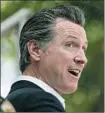  ?? Robert Gauthier Los Angeles Times ?? GOV. GAVIN NEWSOM flatly rejects the suggestion that politics have played a role in his pandemic decisions.