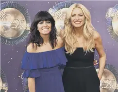  ??  ?? Claudia Winkleman, main; with her husband, Kris Thykier, top; with Strictly co-host Tess Daly, above