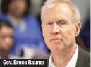  ??  ?? Gov. Bruce Rauner