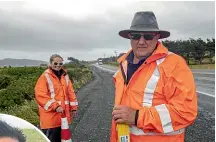  ?? ROBYN EDIE / STUFF ?? Clockwise from top: Bruce Hopkins tramped Te Araroa Trail to get to his birthplace of Stewart Island; foreman Mike Bell and worker Shannon Hall help complete the final Bluff to Invercargi­ll off-road section of the track; the trust’s chief exec Mark Weatherall; and founder Geoff Chappell.