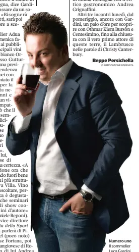  ?? Numero uno ?? Il sommelier Luca Gardini