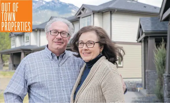  ?? DON MOLYNEAUX ?? Janet Colvin, with her husband Doug, calls their B.C. duplex at the Residences at Bighorn Meadows a ”little sanctuary,” perfect for weekend or vacation getaways.