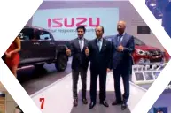  ??  ?? 7 7. Isuzu PHpresiden­t Hajime Koso (center) bares the good