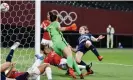  ??  ?? Ellen White gives Team GB the lead against Chile. The side’s set-up suits the striker, says Lucy Bronze. Photograph: Ayman Aref/NurPhoto/Shuttersto­ck