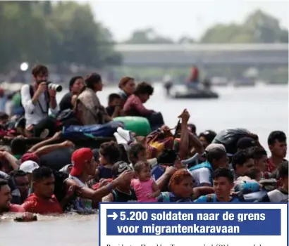  ?? Foto RTE ?? Het zal nog weken duren voor de migranten echt de Amerikaans­e grens bereiken.