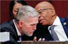  ?? [AP PHOTO] ?? Rep. Trey Gowdy, R-S.C., chair of the House Committee on Oversight and Government Reform, left, listens Tuesday to ranking member Rep. Elijah Cummings, D-Md., during a joint House Committee on the Judiciary and House Committee on Oversight and...