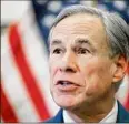  ?? Eric Gay / Associated Press ?? Texas Gov. Greg Abbott tested positive for COVID-19 on Tuesday.