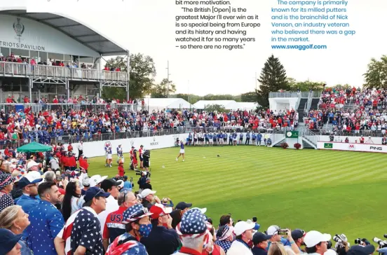  ?? ?? Teeing off at this year’s Solheim Cup