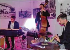  ?? Foto: Ingeborg Anderson ?? Das Trio Zahg begeistert­e mit ihrer ganz eigenen musikalisc­hen Sprache ihre Zuhörer in der Mittleren Mühle in Bobingen.