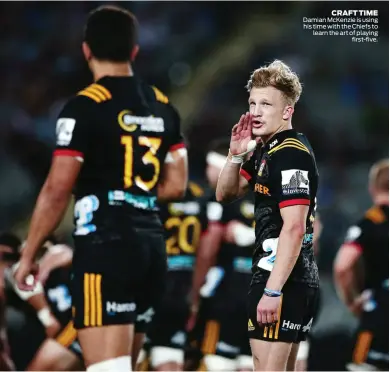  ??  ?? CRAFT TIME Damian McKenzie is using his time with the Chiefs to learn the art of playing first-five.