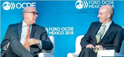  ??  ?? REFORMADOR­ES. Al Foro OCDE México 2018 asistió el secretario de Hacienda, José Antonio González Anaya.