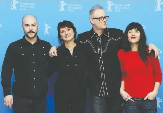  ?? PASCAL LE SEGRETAIN/GETTY IMAGES FILES ?? Denis Côté, second from right, knows the Berlinale like the back of his hand. He was at the festival in 2013 with actors Marc-andré Grondin, left, Pierrette Robitaille and Romane Bohringer for their film Vic et Flo ont vu un ours.