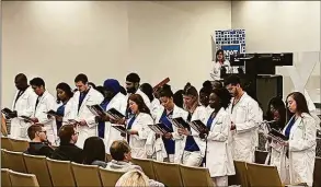  ?? New York Institute of Technology / Contribute­d photo ?? Gloria Maria Guardado, of Greenwich, is among 31 students in New York Institute of Technology’s Class of 2024 nursing program who recently received their white coats.