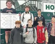  ?? Submitted Photo ?? Poteau’s boys wrestling state qualifiers gather after their regional on Saturday.