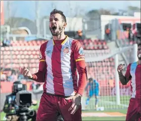  ?? FOTO: PERE PUNTÍ ?? El uruguayo Cristhian Stuani está siendo la referencia en ataque de este Girona