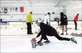  ?? Chase Stevens Las Vegas Review-journal @csstevensp­hoto ?? EX-NFL quarterbac­k Marc Bulger on the All-pro Curling Team: “We’re six, seven months into this. So I think we’re a little too tough on ourselves.”