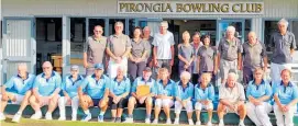  ?? ?? Raglan Bowling Cluband Pirongia Bowling Club members during their annual match.