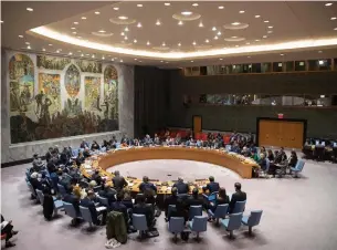  ?? MARY ALTAFFER THE ASSOCIATED PRESS FILE PHOTO ?? Canada needed support from two-thirds of the voting members of the UN Security Council, or 128 votes, to make it past the first round of voting on Wednesday, but fell short with just 108.