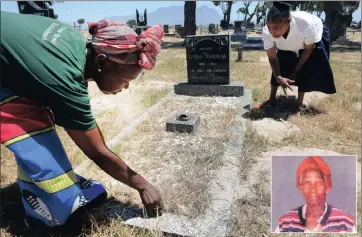  ?? Pictures: CINDY WAXA ?? EXCLUDED: The family of ANC struggle stalwart Dora Tamana(inset) say the party has named a park in Retreat after their late grandmothe­r without consulting them.