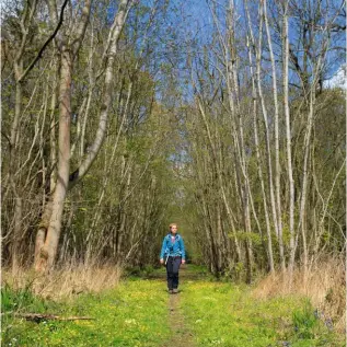  ??  ?? LIFE CHANGING Looking to see what the new spring warmth has brought to the woods, from budding leaves to the first bluebells.