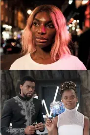  ?? Black Panther ?? Michaela Coel, writer and star of I May
Destroy You (top); Chadwick Boseman and Letitia Wright in